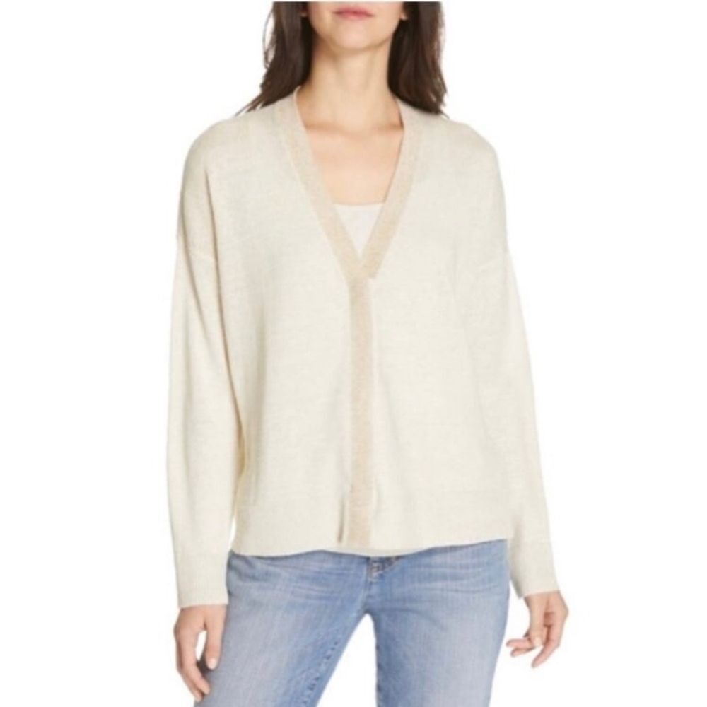 Eileen Fisher Cream Cardigan Sweater